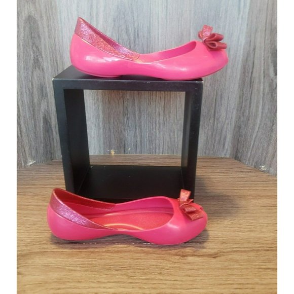 Melissa Other - Melissa Ultragirl Jelly Bow Ballet Flats Fuchsia Pink Girls size 2